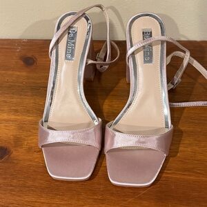 Be Mine Women's Pink Strappy Heels Blush Satin US 7/UK 5